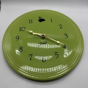 Homer Laughlin Retired Fiesta Chartreuse Color Wall Clock New in Box